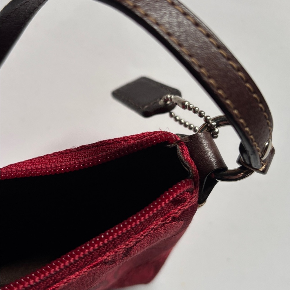 Coach Signature Mini Shoulder Bag Red MINI COACH RED SIGNATURE PURSE Y2K - Picture 12 of 17